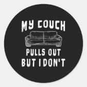 Grappig vrijgezellenfeest S uittrekbaar heren humo Ronde Sticker (Voorkant)