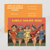 Grappig vrijgezellenfeest, vrijgezellenfeest, hen. uitnodiging briefkaart (Voorkant / Achterkant)