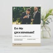 Grappig vrijgezellenfeest wordt mijn groomsman voo kaart (Staand voorkant)