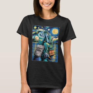 Grappig Vrijheidsbeeld huilt, Van Gogh Sterrenbeel T-shirt