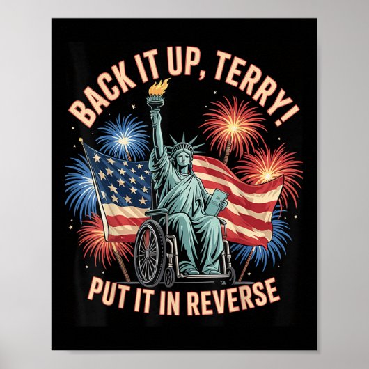 Grappig vrijheidsbeeld, Terry! Zet het Poster (Voorkant)