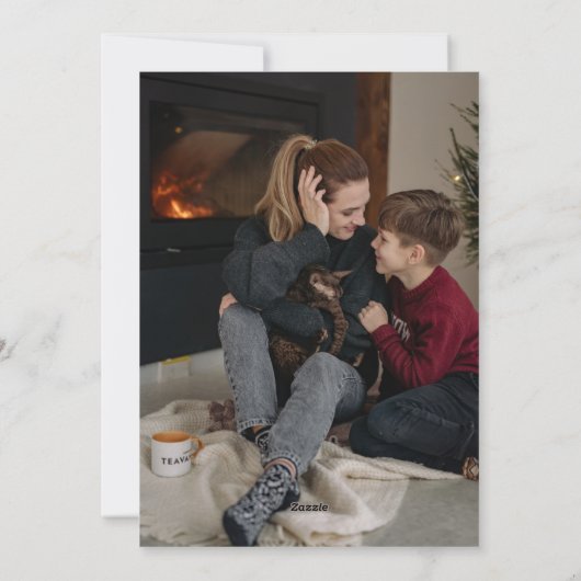 Grappig vrolijk Catnaps! Kat op kerstboom Feestdagenkaart (Achterkant)