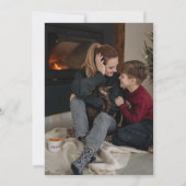 Grappig vrolijk Catnaps! Kat op kerstboom zwart Feestdagenkaart (Achterkant)