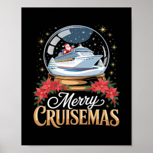 Grappig vrolijk Cruisemas cruise vakantie voor ied Poster