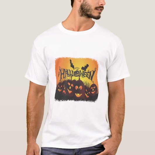 Grappig vrolijk Halloween ontwerp T-shirt (Voorkant)