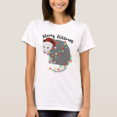 Grappig vrolijk Hissmas Opossum T-shirt (Voorkant)