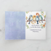 Grappig vrolijk Jubileum wenst Schattigee vogeltje Kaart (Binnen)