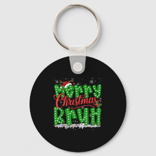Grappig vrolijk kerstfeest bruh vakantie meme mann sleutelhanger