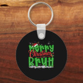 Grappig vrolijk kerstfeest bruh vakantie meme mann sleutelhanger (Voorkant)