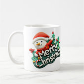 Grappig vrolijk kerstfeest koffiemok (Links)