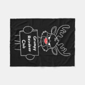 Grappig Vrolijk Kerstfeest Mpy Rendier Club Feeste Fleece Deken (Voorkant (Horizontaal))