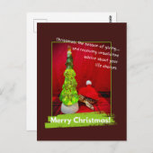 Grappig Vrolijk Kerstfeest Ongevraagd Advies Schil Briefkaart (Voorkant / Achterkant)