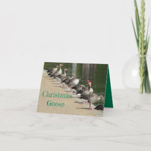 Grappig Vrolijk Kerstgans Wenskaart Kaart