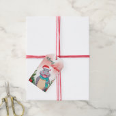 Grappig Vrolijk Kerstkrans Schattige HIPPO santa Cadeaulabel (Met Touw)