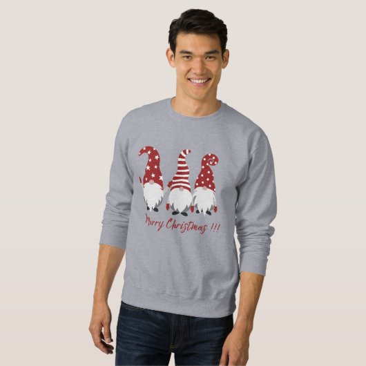 Grappig Vrolijk Kerstsweatshirt, Trui (Voorkant volledig)