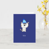 Grappig vrolijk verjaardagskaartje van cat kat kit kaart (Gele Bloem)