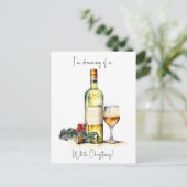 Grappig vrolijk wit kerst feestdagenkaart (Staand voorkant)