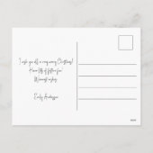 Grappig vrolijk wit kerst feestdagenkaart (Achterkant)