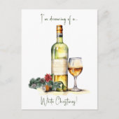 Grappig vrolijk wit kerst feestdagenkaart (Voorkant)