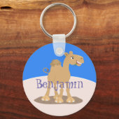 Grappig vrolijke camel cartoon illustratie sleutelhanger (Voorkant)
