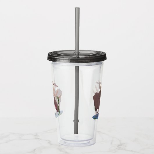 Grappig vrolijke cartoon illustratie acryl drinkbeker (Rechts)