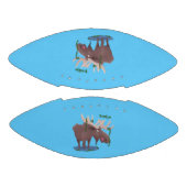 Grappig vrolijke cartoon illustratie american football (Panelen)