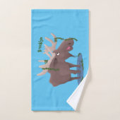 Grappig vrolijke cartoon illustratie bad handdoek (Handdoek)