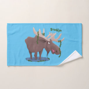 Grappig vrolijke cartoon illustratie bad handdoek