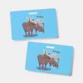 Grappig vrolijke cartoon illustratie badge (Voor- en achterkant)