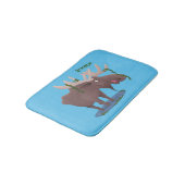 Grappig vrolijke cartoon illustratie badmat (Gekanteld)