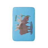 Grappig vrolijke cartoon illustratie badmat (Voorkant Verticaal)