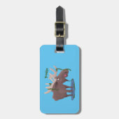 Grappig vrolijke cartoon illustratie bagagelabel (Voorkant verticaal)