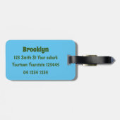 Grappig vrolijke cartoon illustratie bagagelabel (Achterkant horizontaal)