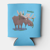 Grappig vrolijke cartoon illustratie blikjeskoeler (Voorkant)