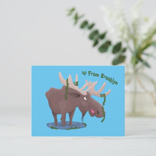 Grappig vrolijke cartoon illustratie briefkaart (Staand voorkant)