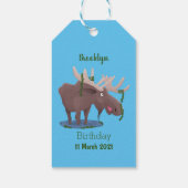 Grappig vrolijke cartoon illustratie cadeaulabel (Achterkant)