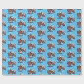 Grappig vrolijke cartoon illustratie cadeaupapier (Vlak)