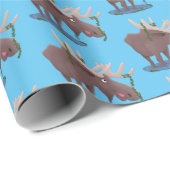 Grappig vrolijke cartoon illustratie cadeaupapier (Rol Hoek)