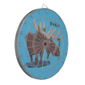 Grappig vrolijke cartoon illustratie dartbord (Voorkant Links)