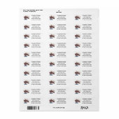 Grappig vrolijke cartoon illustratie etiket (Full Sheet)