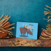 Grappig vrolijke cartoon illustratie fotoplaat (Zijkant)