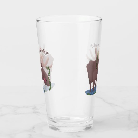 Grappig vrolijke cartoon illustratie glas (Rechts)