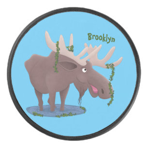 Grappig vrolijke cartoon illustratie hockey puck