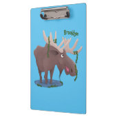 Grappig vrolijke cartoon illustratie klembord (Links)