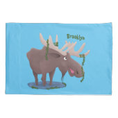 Grappig vrolijke cartoon illustratie kussensloop (Achterkant)