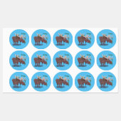 Grappig vrolijke cartoon illustratie labels (Vel)