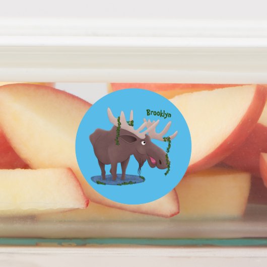 Grappig vrolijke cartoon illustratie labels (Aangebracht)