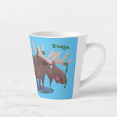 Grappig vrolijke cartoon illustratie latte mok (Rechts)