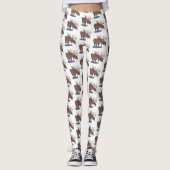Grappig vrolijke cartoon illustratie leggings (Voorkant)