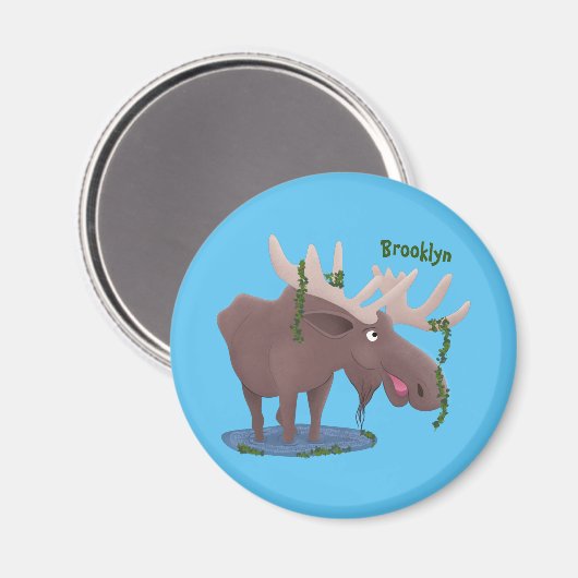 Grappig vrolijke cartoon illustratie magneet (Voorkant / Achterkant)